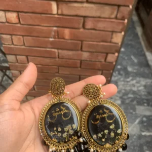 Ishq Jhumka Earings,Resin Earrings,Customize