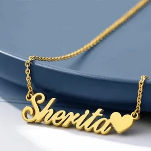 Custom Name Necklace Personalized Heart Necklace,