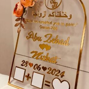 Minimalist Nikkah Thumb Impression Frame