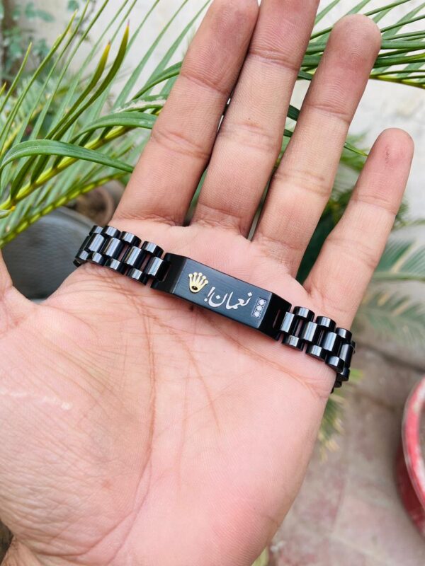 Engraved Rolex Style Bracelet for Men - Image 7