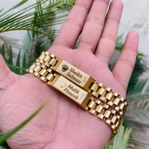 Engraved Rolex Style Bracelet for Men