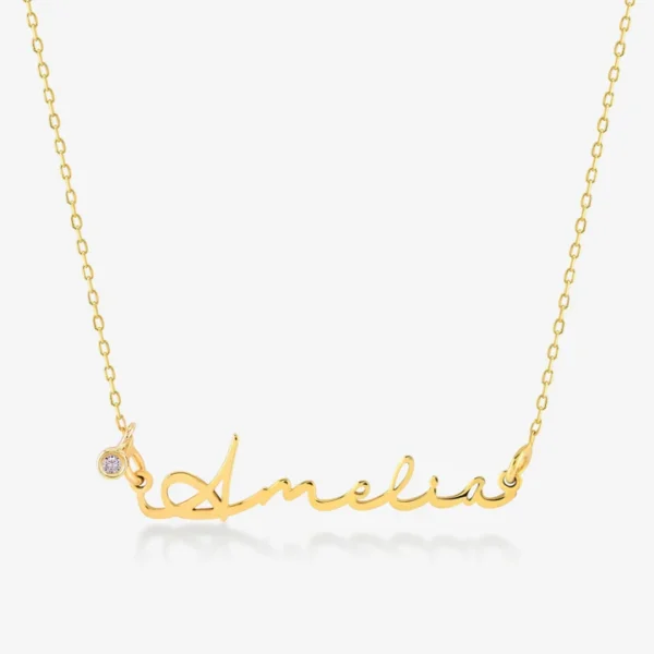 SIGNATURE DIAMOND NAME NECKLACE, CUSTOMIZE NECKLACE - Image 5