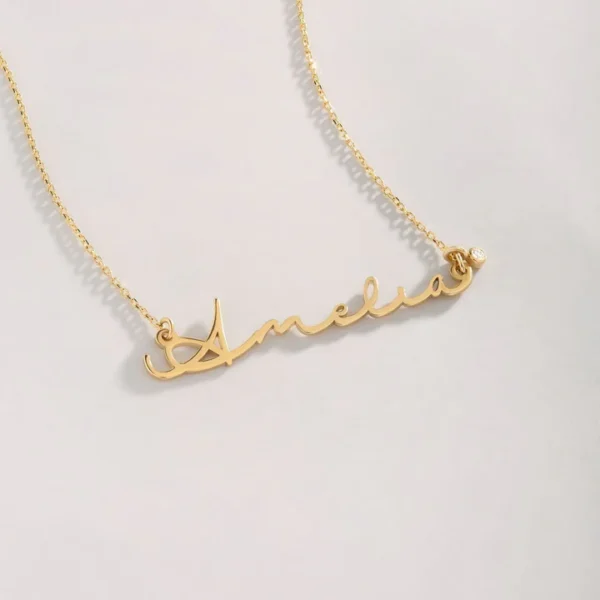SIGNATURE DIAMOND NAME NECKLACE, CUSTOMIZE NECKLACE - Image 2